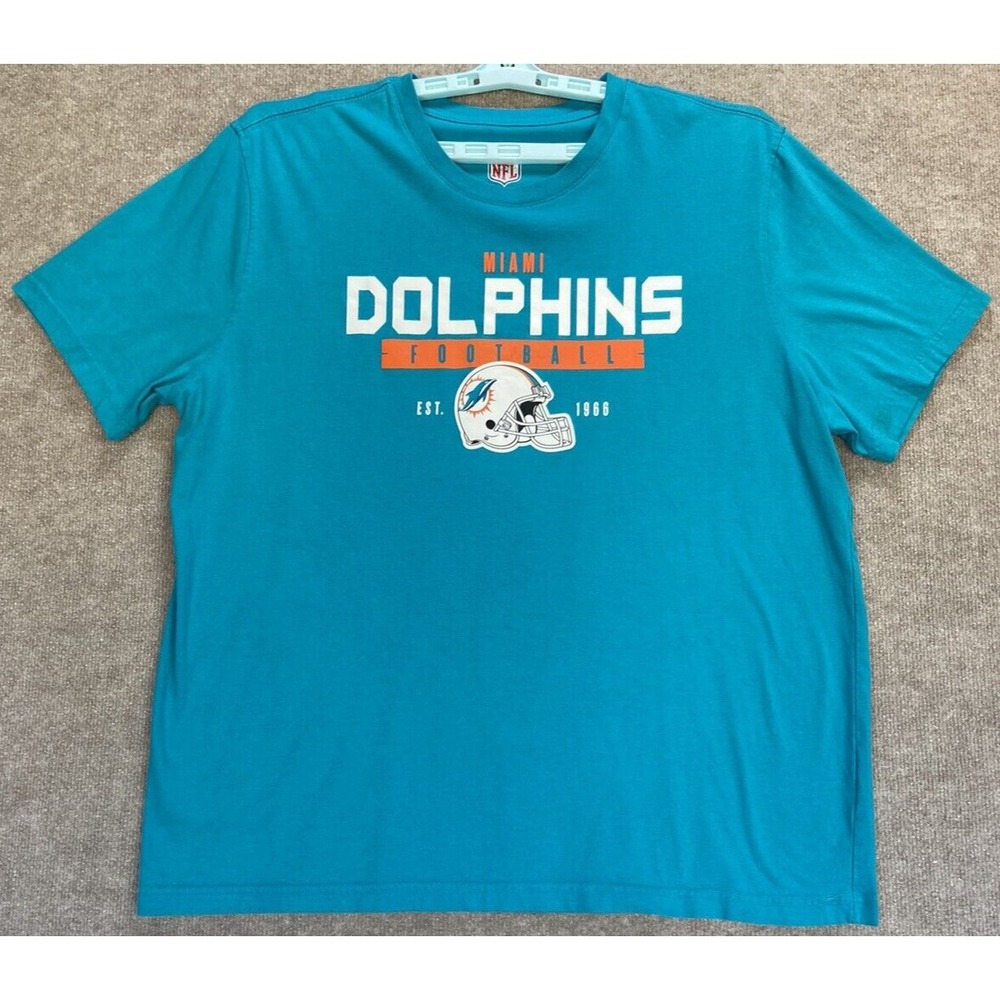 Miami Dolphins Football NFL 2XL Turquoise Short SleeveTee Shirt Season 2020